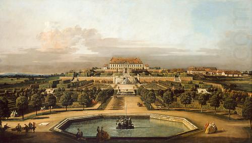 Das kaiserliche Lustschlob Schlobhof, Gartenseite, Bernardo Bellotto